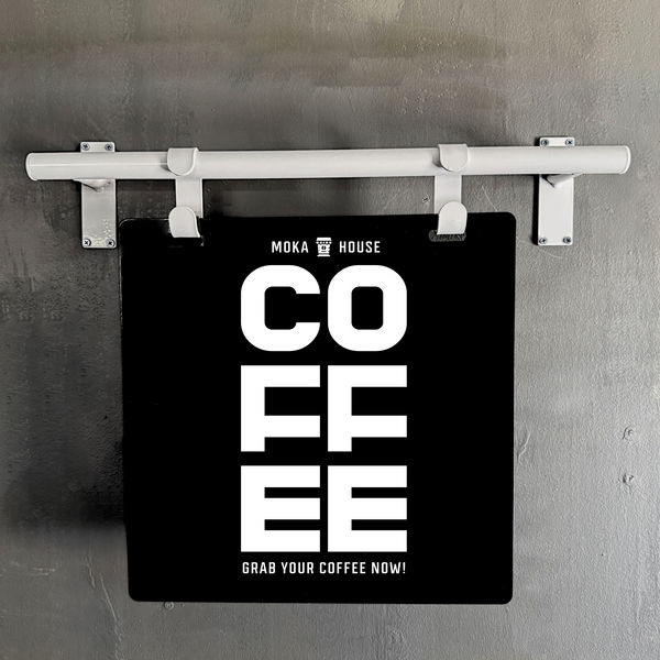 Contemporary Marks Hanging Sign for Moka House Coffee