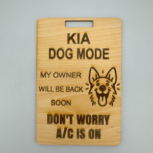 Custom Dog AC Sign for EV Owners