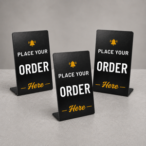 Large Custom Magnetic Tabletop Counter Signs, 6"x9" UV Printed Display (Set of 3)