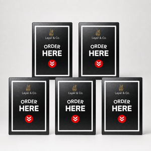 Large Custom Magnetic Tabletop Counter Signs, 6"x9" UV Printed Display (Set of 3)