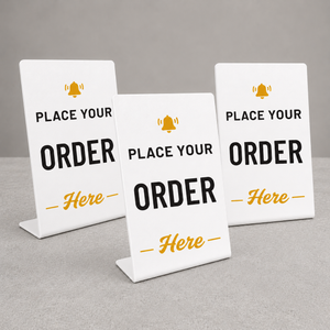 Large Custom Magnetic Tabletop Counter Signs, 6"x9" UV Printed Display (Set of 3)