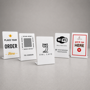 Large Custom Magnetic Tabletop Counter Signs, 6"x9" UV Printed Display (Set of 3)