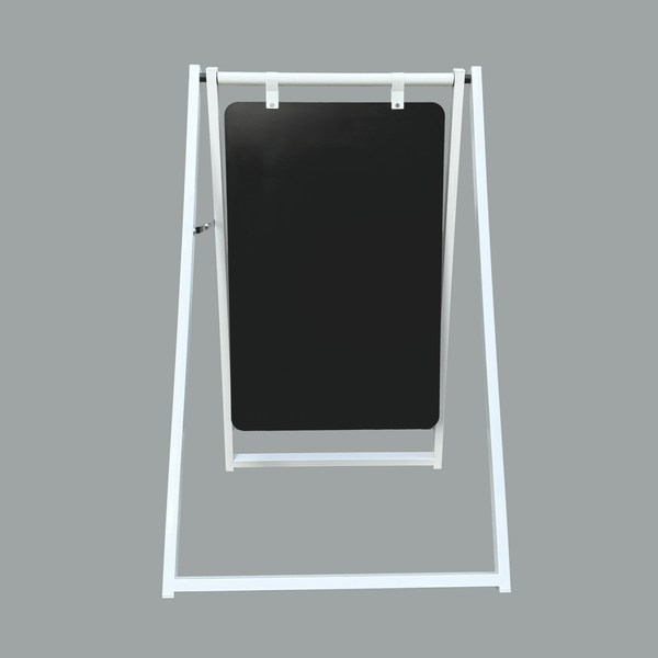 Blackboard with white frame on a gray background