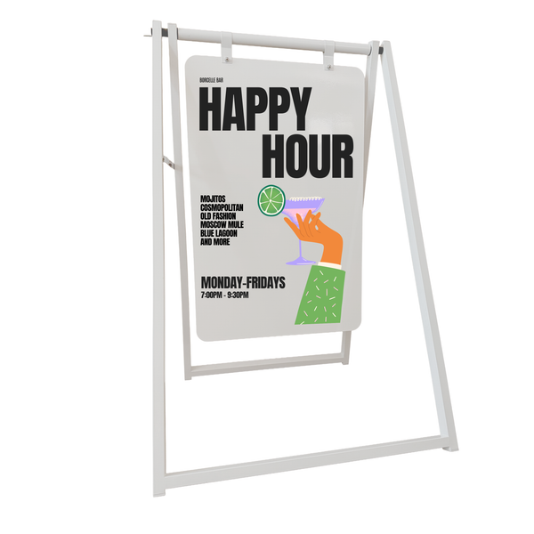 Pop-Up Custom Metal Large A Frame Sign 24" W x 38" H