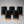 Five black table menu display boards with magnets with solid wood base