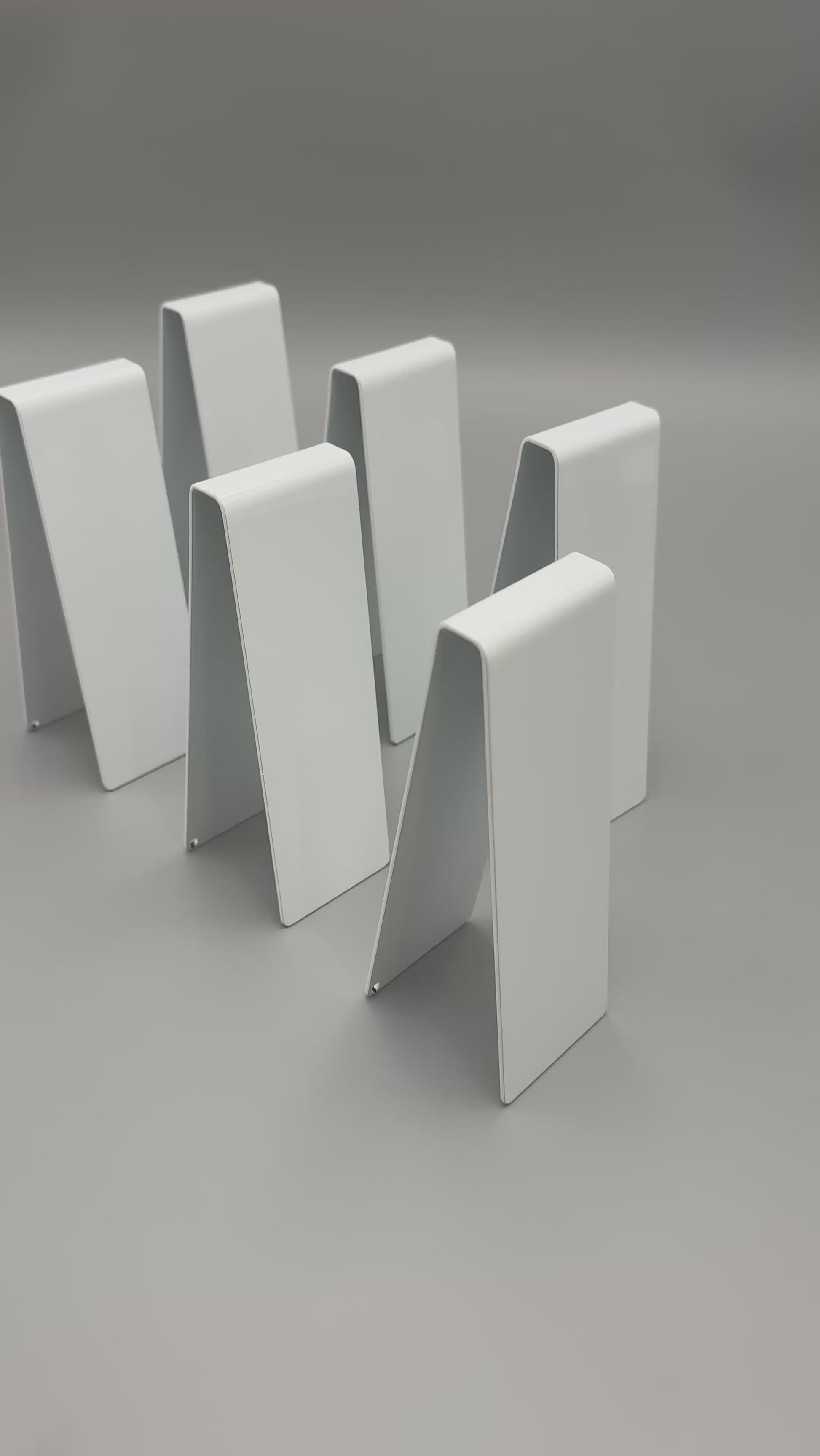 Contemporary Marks Table Metal Stand Sign in white