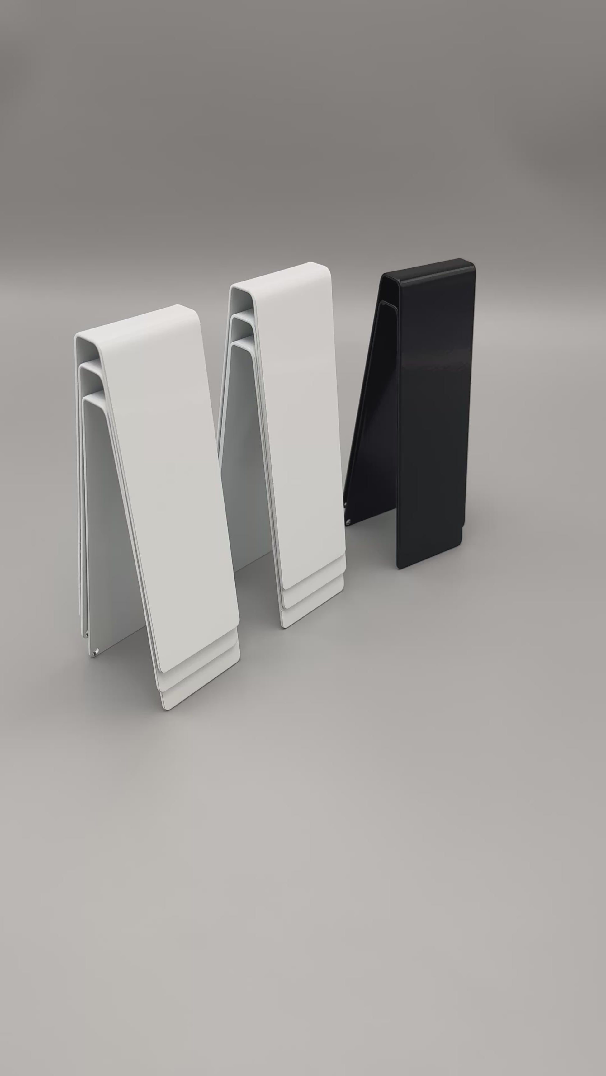 Contemporary Marks Cafe Table Number Sign Stackable in white and black 